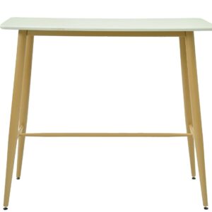 Mesa alta GOBBI, metal, blanca, 120 x 60 cms