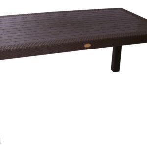 Mesa FARO, polipropileno marrón chocolate, 150 x 90 cms