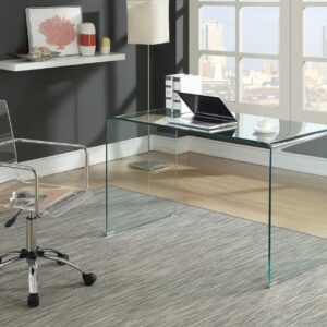 Mesa FRIBURGO, cristal templado transparente, 120 x 60 cms