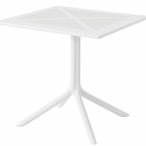 Mesa JÁVEA 97, polipropileno blanco, 80 x 80 cms