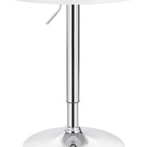 Mesa MABEL, graduable, tapa soft blanca, 70 cms de diámetro
