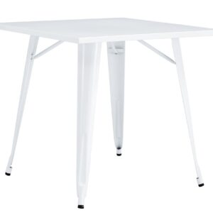 Mesa TOL EK LIMITED, acero, blanca, 80x80 cms