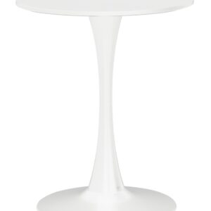 Mesa TUL (SI), base de metal, tapa lacada blanca, 60 cms de diámetro