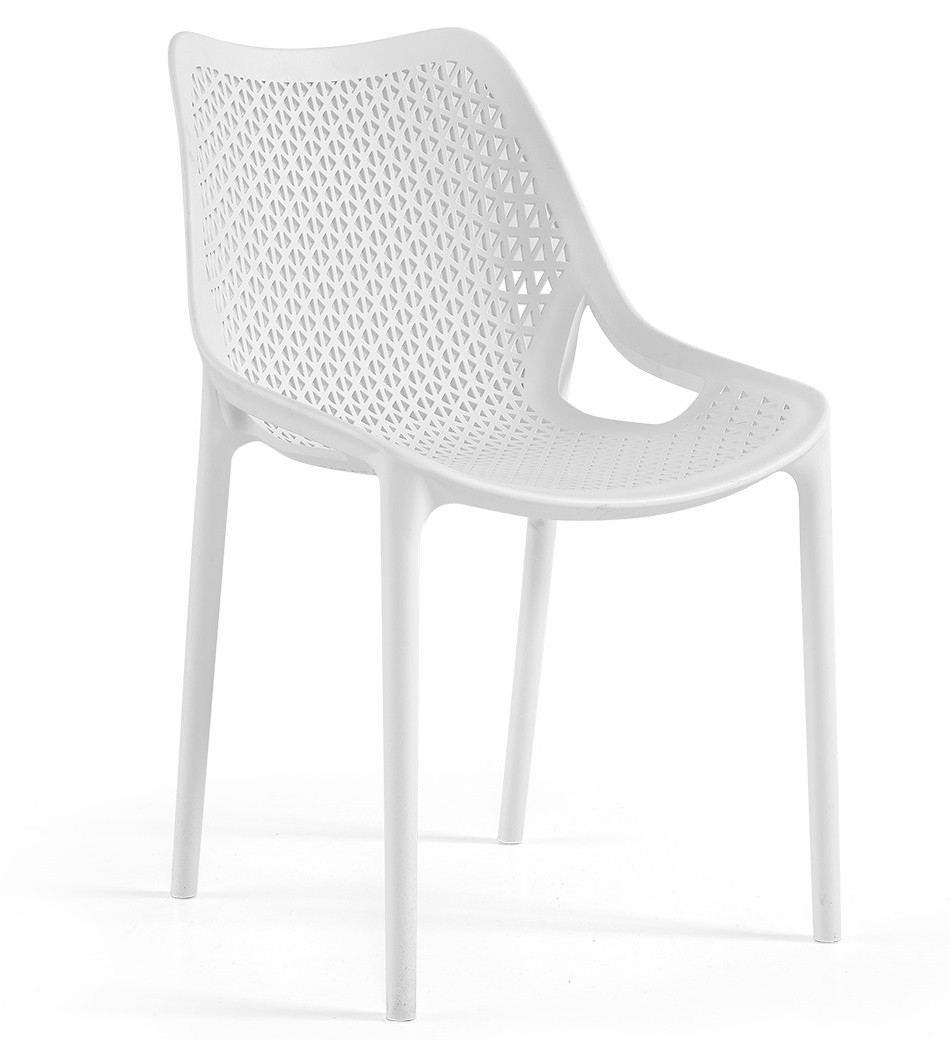 Silla BILL, apilable, polipropileno blanco*