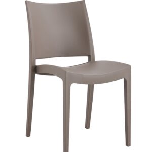 Silla CAPRI, apilable, tratamiento anti UV, polipropileno tórtora