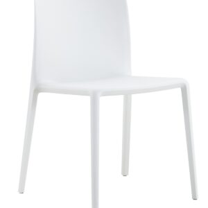 Silla CAPRICE, apilable, tratamiento anti UV, polipropileno blanco