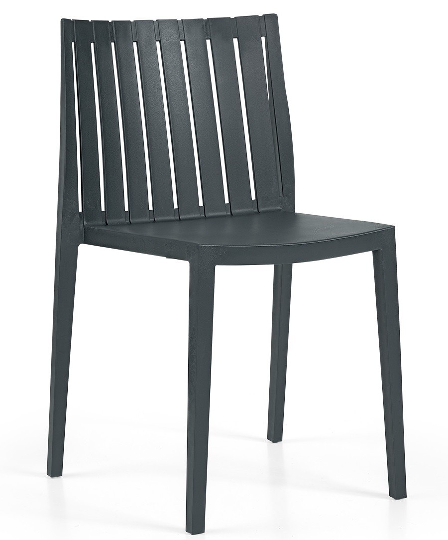 Silla CHOPIN, apilable, polipropileno antracita