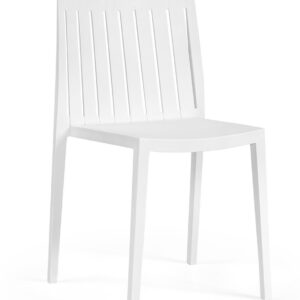 Silla CHOPIN, apilable, polipropileno blanco