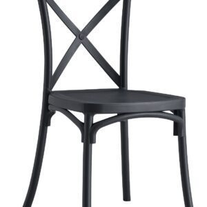 Silla CORFÚ, apilable, tratamiento anti UV, polipropileno antracita