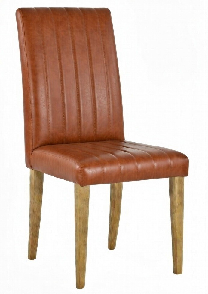 Silla GENOVA, patas metálicas, tapizado similpiel vintage 20