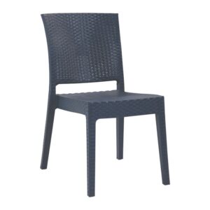 Silla LIDO, apilable, polipropileno antracita