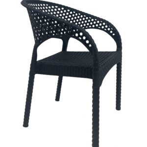 Sillón CALVIN, apilable, polipropileno antracita