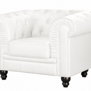 Sillón CHESTER, similpiel blanca