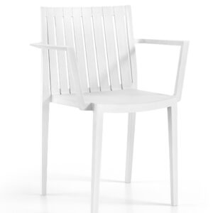 Sillón CHOPIN, apilable, polipropileno blanco*