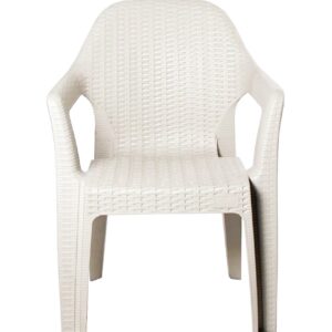 Sillón CIES, apilable, polipropileno blanco