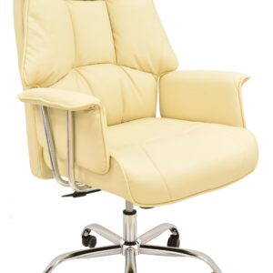 Sillón de oficina FIRENZE, alto, regulación de altura, mecanismo multifunción, similpiel beige