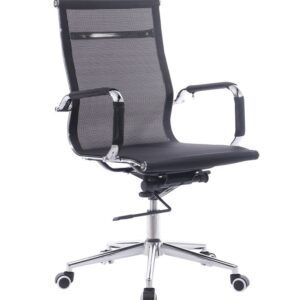 Sillón de oficina IGOR, giratorio, regulación de altura, basculante profundo, malla negra