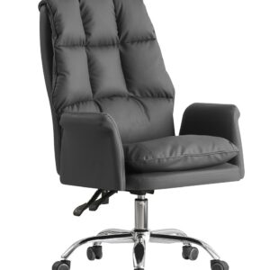 Sillón de oficina MAINZ, alto, giratorio, similpiel gris