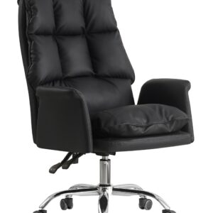 Sillón de oficina MAINZ, alto, giratorio, similpiel negra