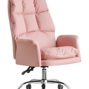 Sillón de oficina MAINZ, alto, giratorio, similpiel rosa light