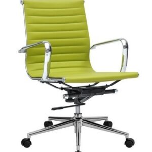 Sillón de oficina NICK, giratorio, regulación de altura, basculante, similpiel verde