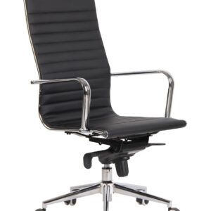 Sillón de oficina ROTERDAM, alto, similpiel negro