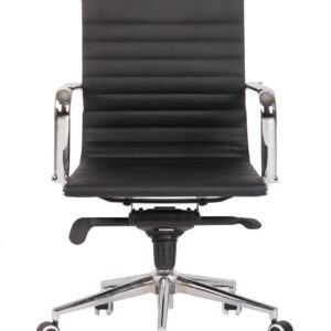Sillón de oficina ROTERDAM, giratorio, similpiel negra