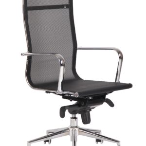 Sillón de oficina ZURICH, alto, malla negra