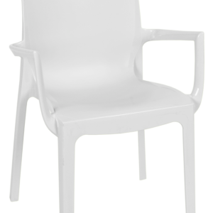 Sillón EMY, apilable,  polipropileno blanco