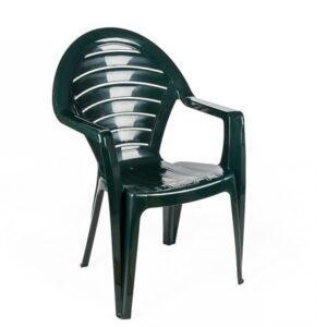 Sillón FARO, monoblock, apilable, verde