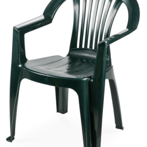 Sillón LAGO, monoblock, apilable, verde