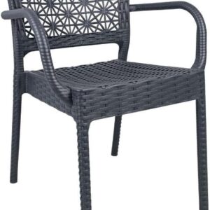 Sillón LATOJA, apilable, polipropileno antracita