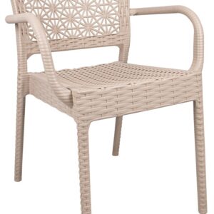 Sillón LATOJA, apilable, polipropileno beige