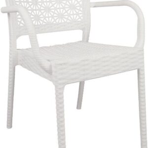 Sillón LATOJA, apilable, polipropileno blanco