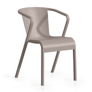 Sillón LUGO, apilable,  polipropileno tórtora