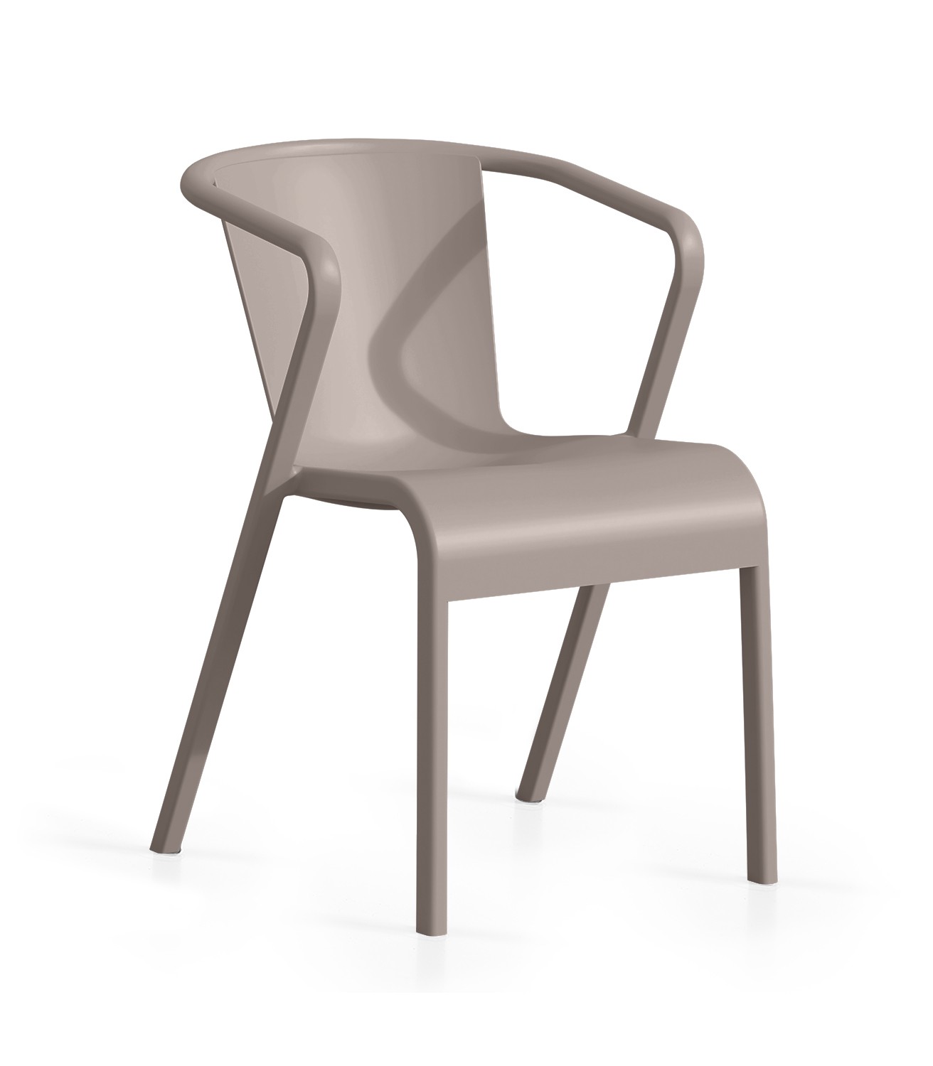 Sillón LUGO, apilable, polipropileno tórtora
