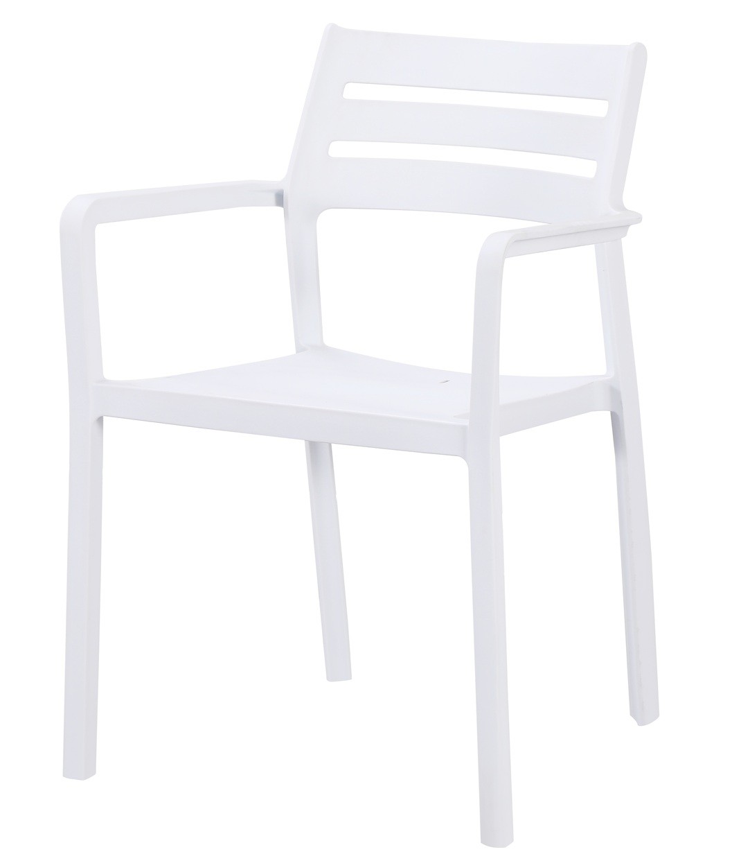 Sillón MADEIRA, apilable, polipropileno blanco