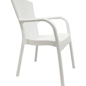 Sillón NESTOR, apilable, polipropileno blanco