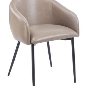 Sillón PELAYO, metal, similpiel vintage gris