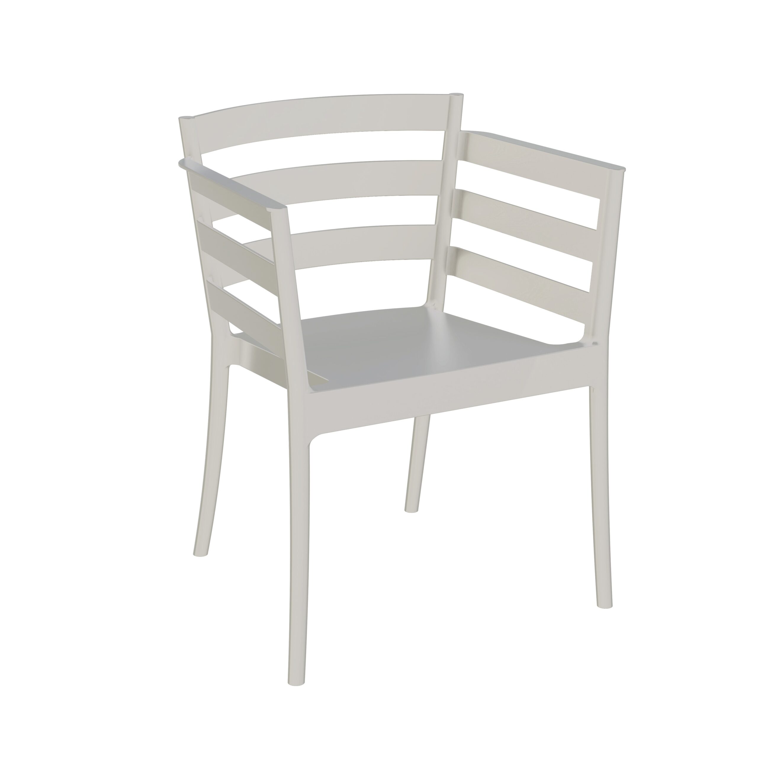 Sillón SALERNO, apilable, polipropileno gris pálido