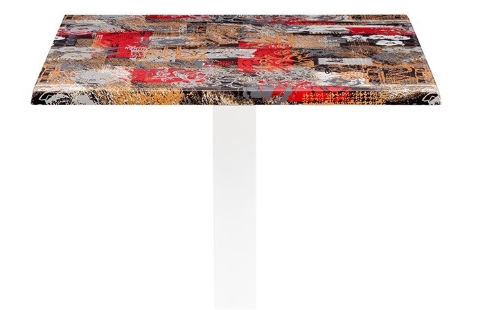 Tablero de mesa Werzalit Alemania, BABYLON 213, 70 x 70 cms*