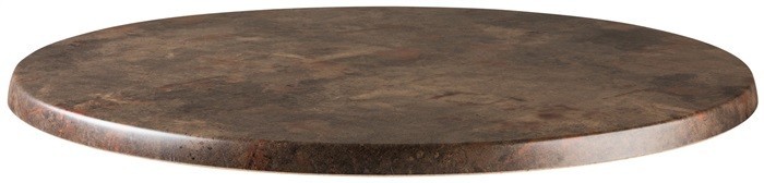 Tablero de mesa Werzalit-Sm, MARRÓN ÓXIDO 223, 70 cms de diámetro*.
