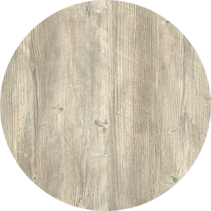 Tablero de mesa Werzalit-SM, PONDEROSA BLANCO 178, 70 cms de diámetro*.