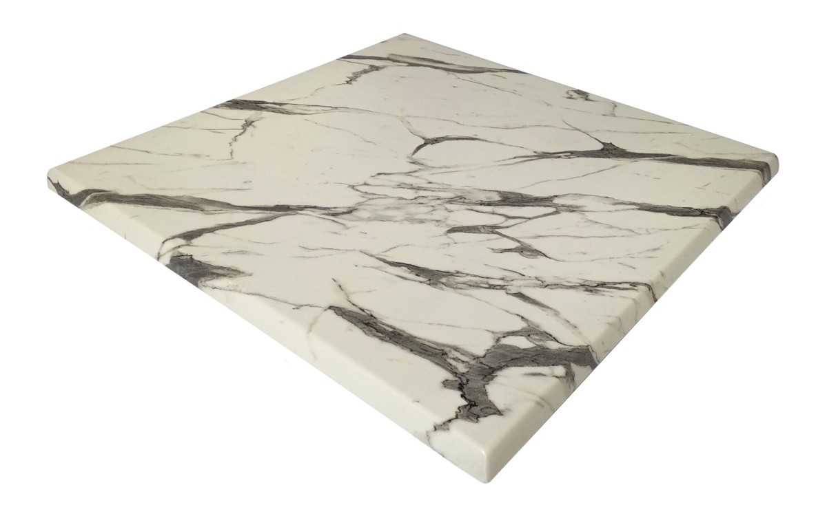 Tablero de mesa Werzalit WER-FANTASY, Mármol Ayfon 5657, 70 x 70 cms