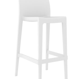 Taburete LITORAL, apilable, polipropileno blanco