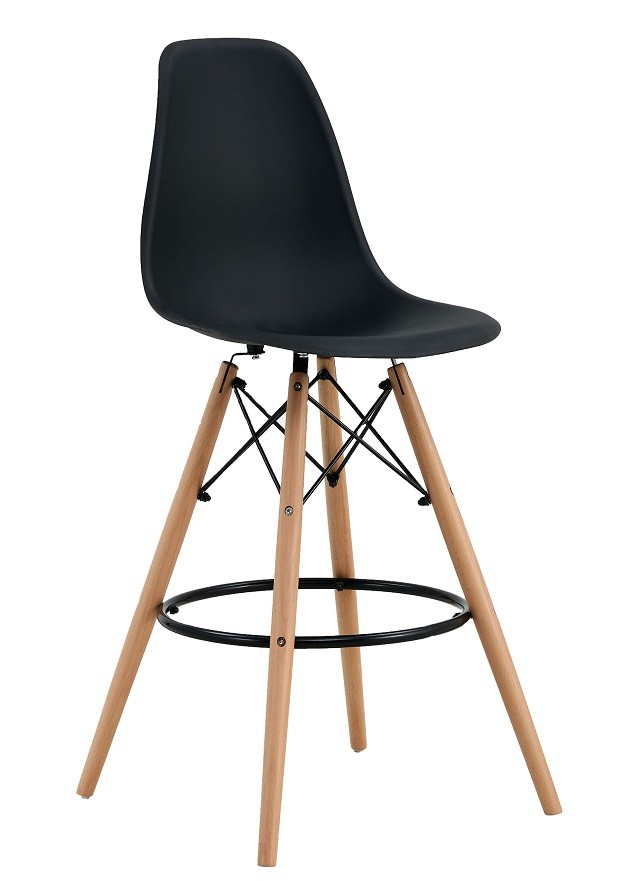 Taburete STAR (SU), madera, carcasa negra