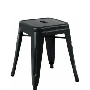 Taburete TOL EK LIMITED 46, bajo, acero, negro